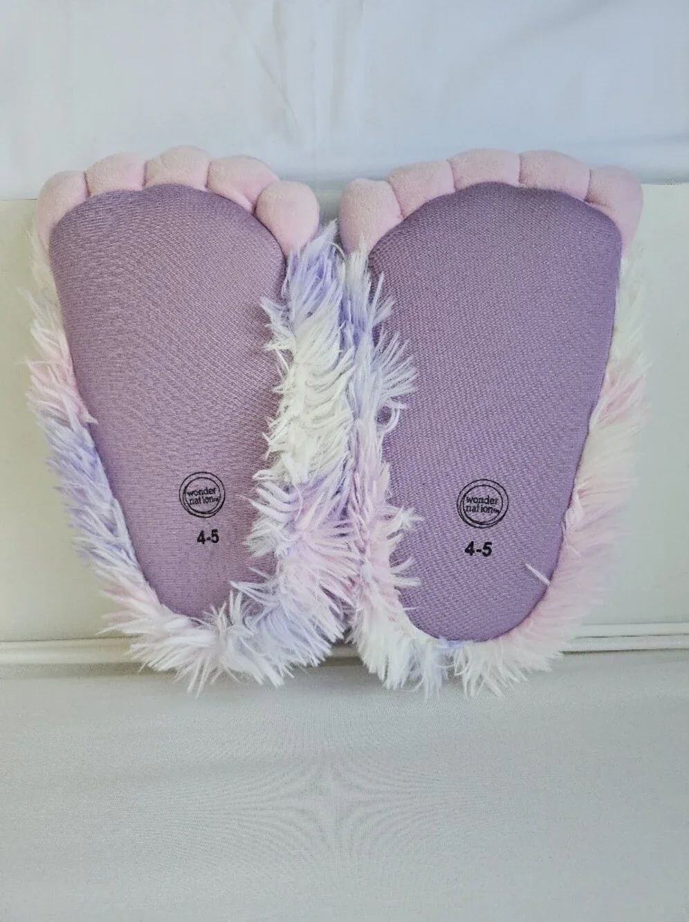 Wonder Nation Fuzzy Monster Slippers - Sizes 4/5 and 6 NEW